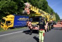 LKW in Boeschung A 3 Rich Frankfurt Hoehe Roesrath Lohmar P045